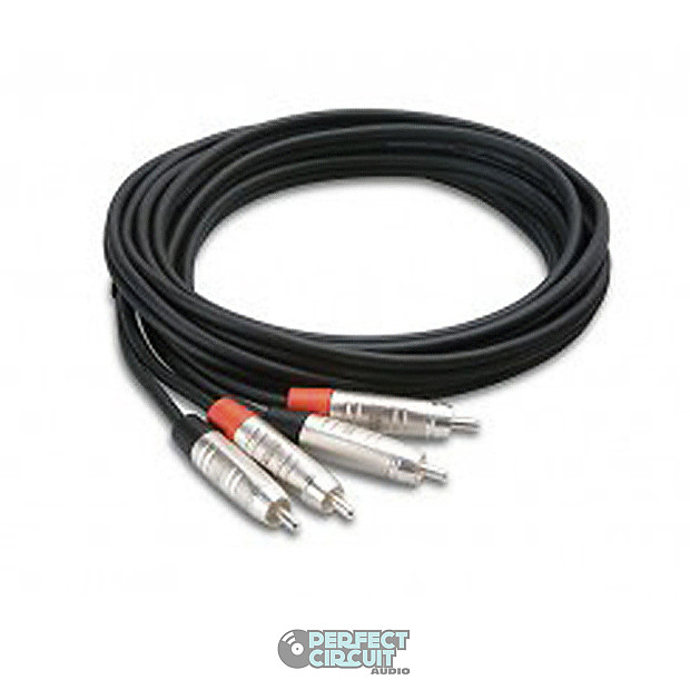 Hosa HRR-010X2 Dual REAN RCA to Same Pro Stereo Interconnect Cable - 10' image 1