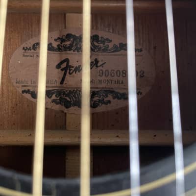 Fender Montara California Series Black MIK Rare Vintage Acoustic Electric Guitar image 3