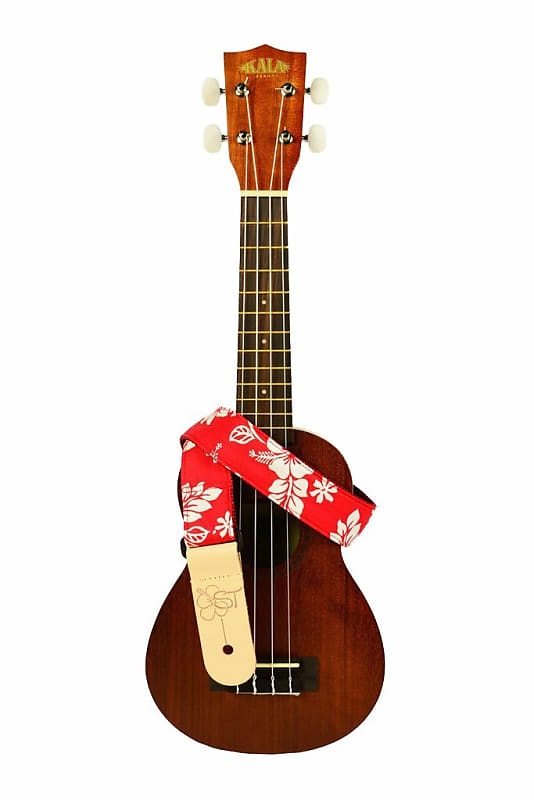 Kala Handmade Ukulele Straps Red Hibiscus Reverb