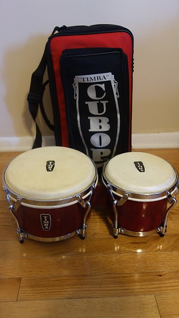 Timba Bongos Traditional Blood Red | Reverb