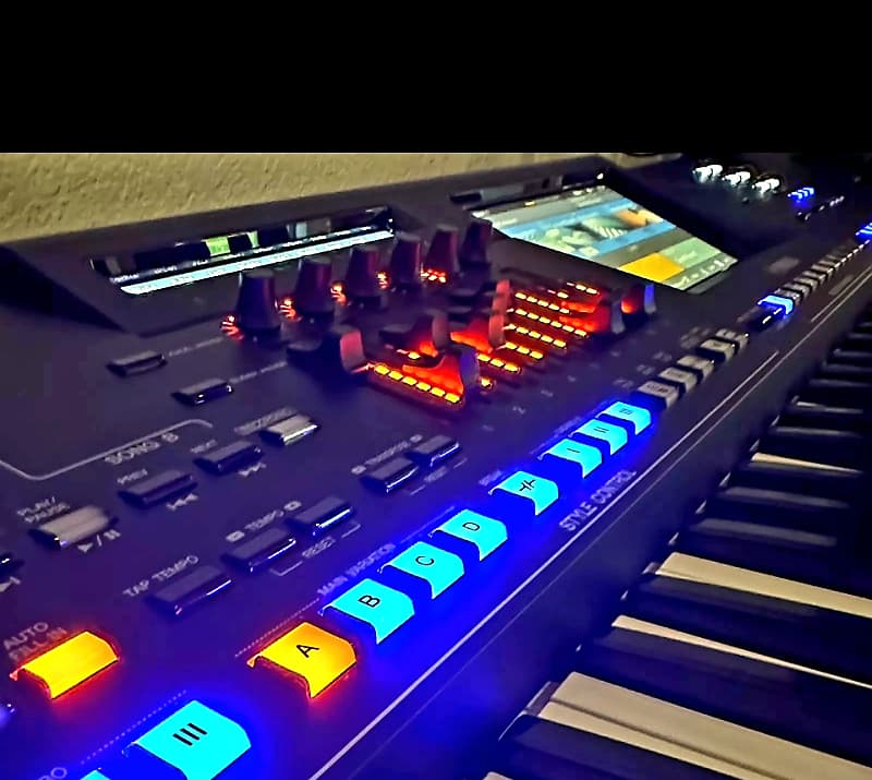 NEW ! Yamaha Genos 2 76-Key Digital Arranger Workstation WITH PEDAL, Mike stand,GNS MS01 2.1 SPEAKERS. Keyboard stand with bench 2024 - Present - Black image 1