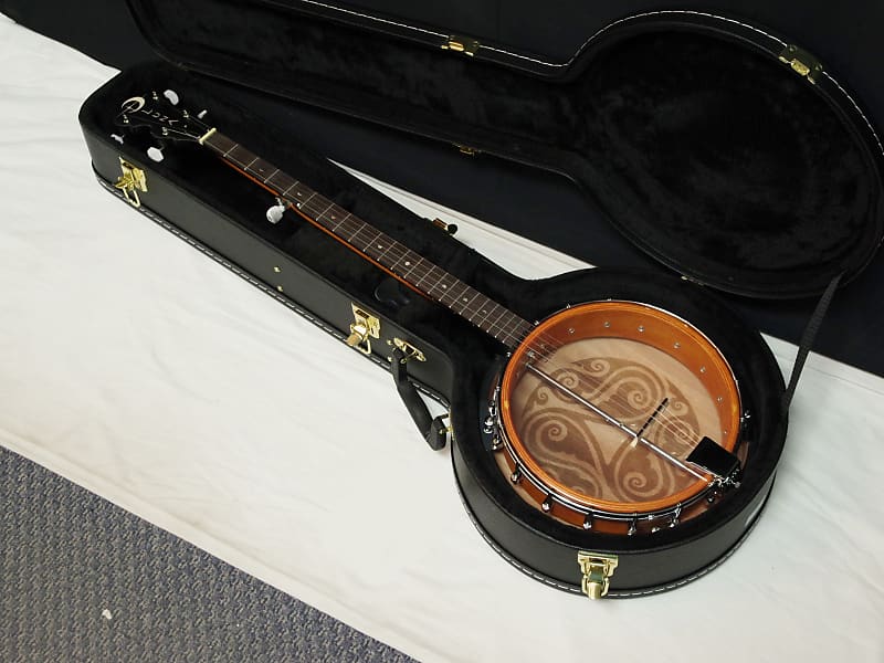 LUNA BGB Celtic 5-string Bluegrass Resonator BANJO w/CASE - Laser Etched Trinity image 1