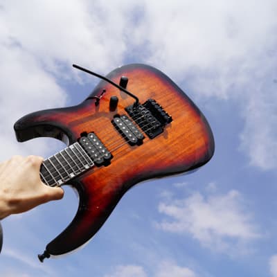 ESP USA M-II NTB FR - 3-Tone Sunburst Koa 6-String Electric Guitar w/ Black Tolex Case (2023) image 17