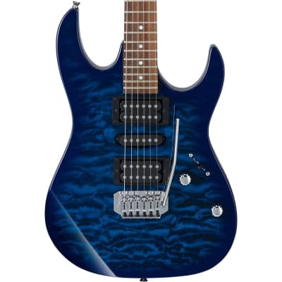 Ibanez GRX70QA-TBB Transparent Blue Burst Electric Guitar image 1