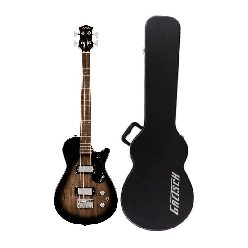 Gretsch G2220 Electromatic Junior Jet Bass II Short-Scale Guitar (Bristol  Fog) Bundle with Gretsch Hardshell Case (2 Items)