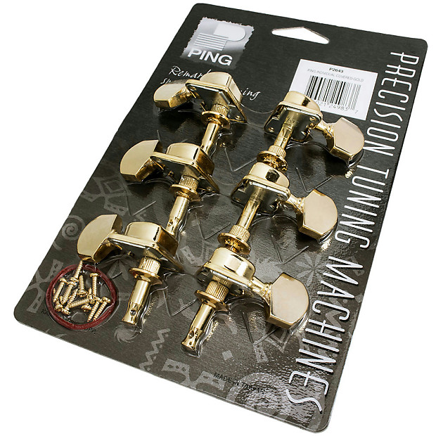 PING Covered Guitar Tuners, 3 x 3 GOLD. P2643 Reverb