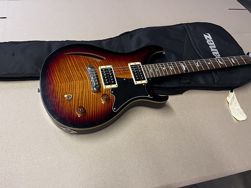 PRS SE Custom Semi-Hollow Electric Guitar w Case | Reverb