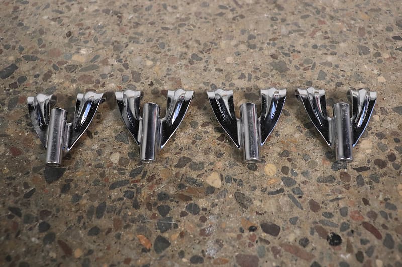 Ludwig Marching Bass / Snare Drum Claws 4pk Chrome Vintage Reverb