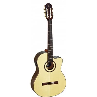 ORTEGA RCE158SN Small Neck Elektro-Akustik-Gitarre 4/4 inkl. Gigbag, natur for sale