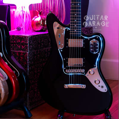 2004 Fender Japan Jaguar Special JGS HH Black LED pickguard Hardtail offset guitar - CIJ image 2