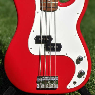 Squier P-Bass PJ Precision Jazz Neck! 1999 Torino Red Factory 1of1 One-Off image 2