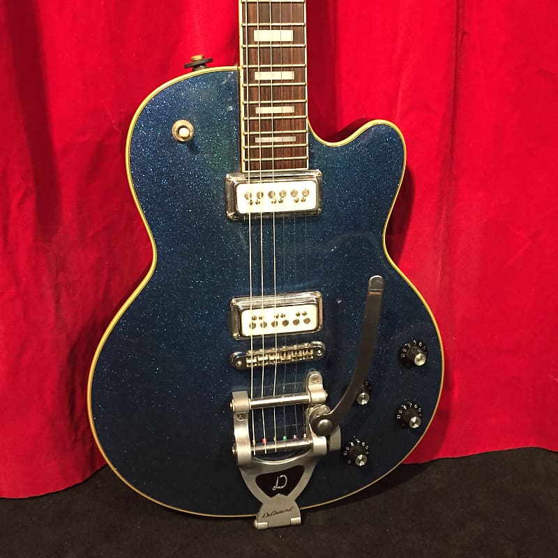 Guild Dearmond M75T Bigsby Blue Sparkle | Reverb