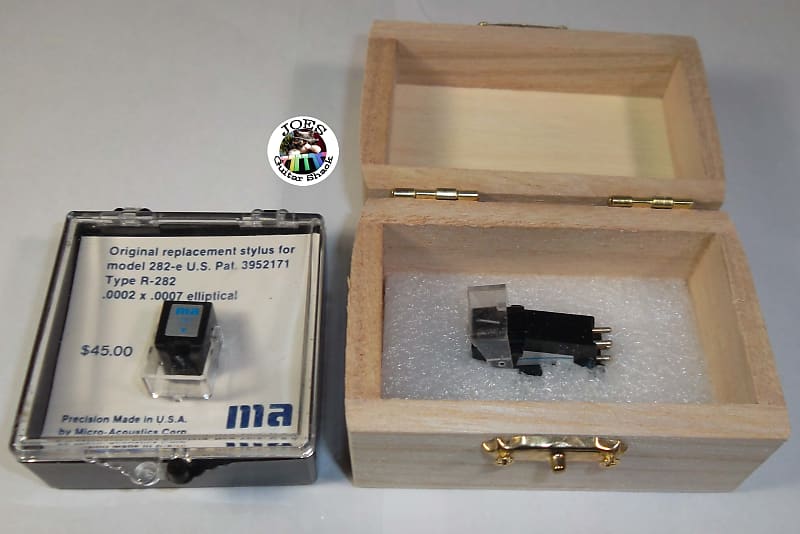 Micro Acoustics 282 Very Rare And One of The Best Sounding 282E Vintage Phono Cartridge With Brand New Original MA 282-E Stylus in Wooden Box!  			