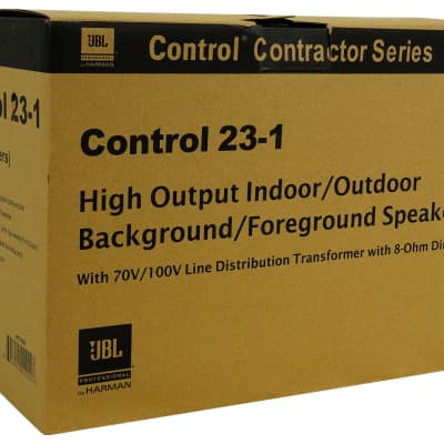 2 JBL Control 23-1 3" Indoor/Outdoor 70v Commercial Wall Mount Speakers in Black image 9