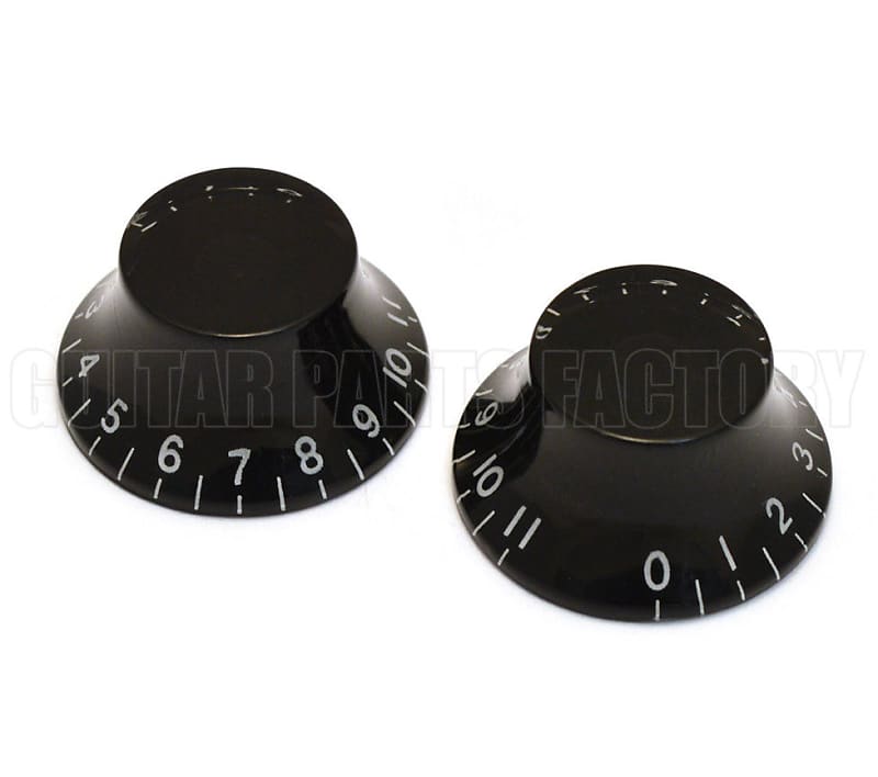 PK0142023 (2) Black 011 Bell Knobs for most USA Guitars Reverb