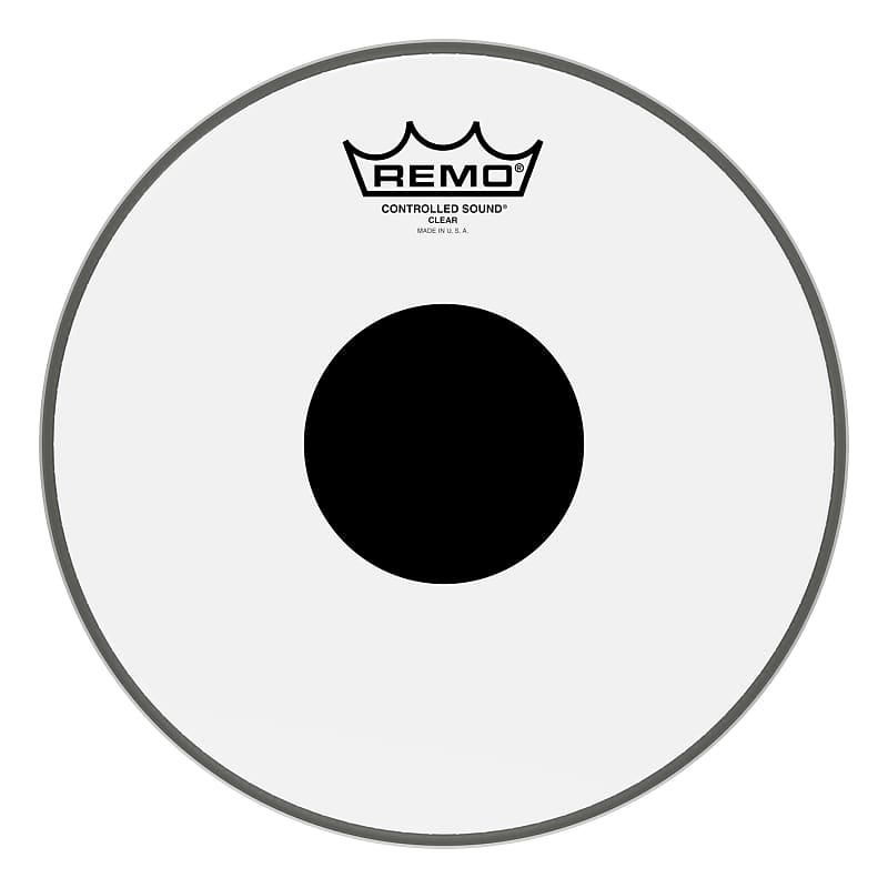 Remo CS-0310-10 Controlled Sound Clear Black Dot Drumhead Top Black Dot. 10"*Make An Offer!* image 1