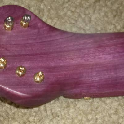 unique stock, "Tree of life"carved spectacular solid purpleheart guitar and bass,ships direct image 10