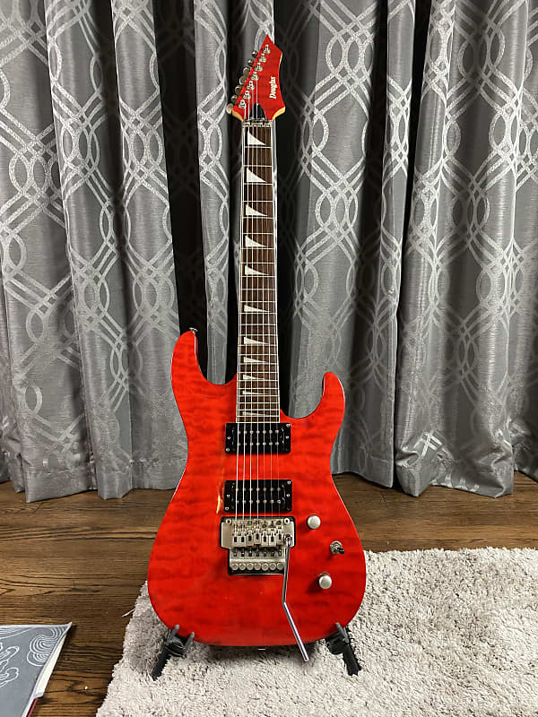 Douglas 7 String Transparent Red Reverb
