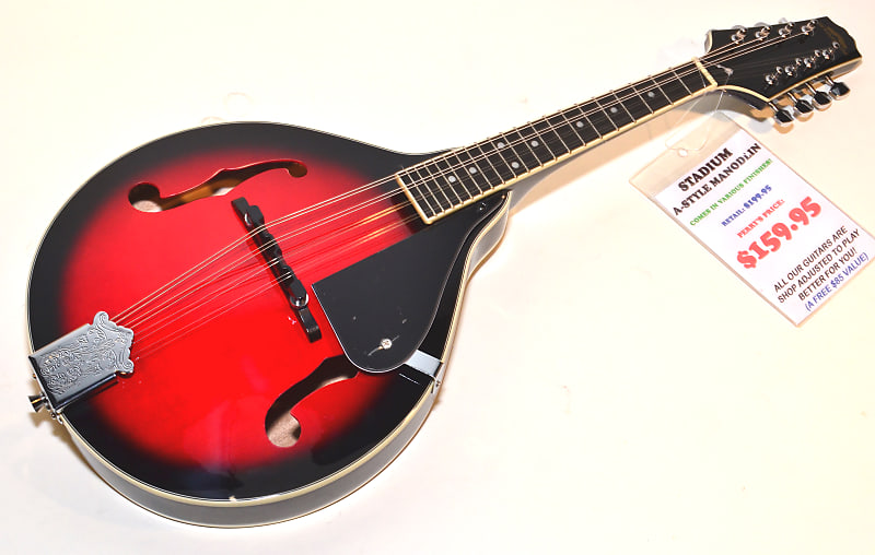 Stadium AStyle Mandolin Red Finish Professionally Setup! Reverb