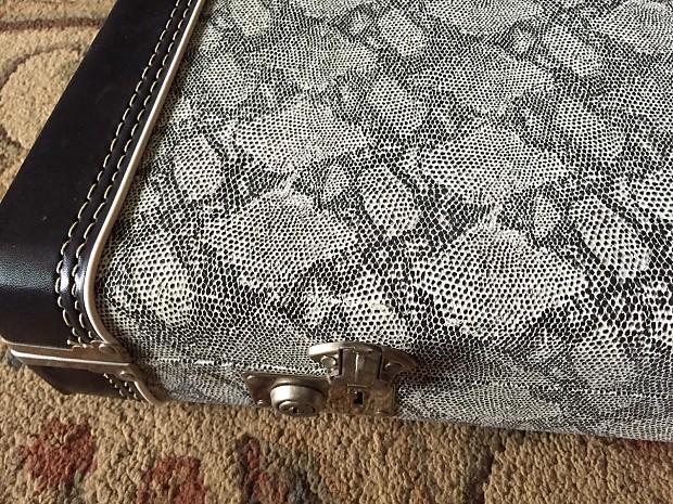 Fender Hard Shell Case Snake Skin Tolex. Silvery Grey