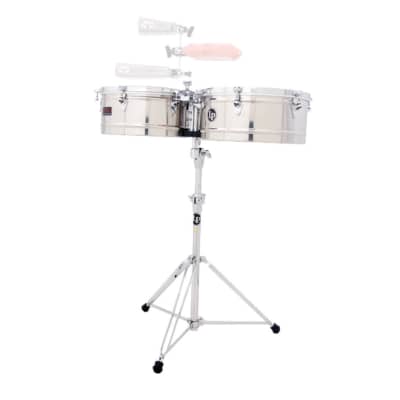 Latin Percussion Prestige 14" and 15" Timbales - Stainless Steel