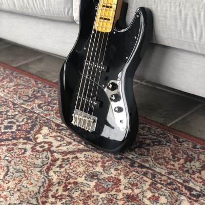 Squier Classic Vibe 70s Jazz Bass V Black w/ Maple Neck | Reverb