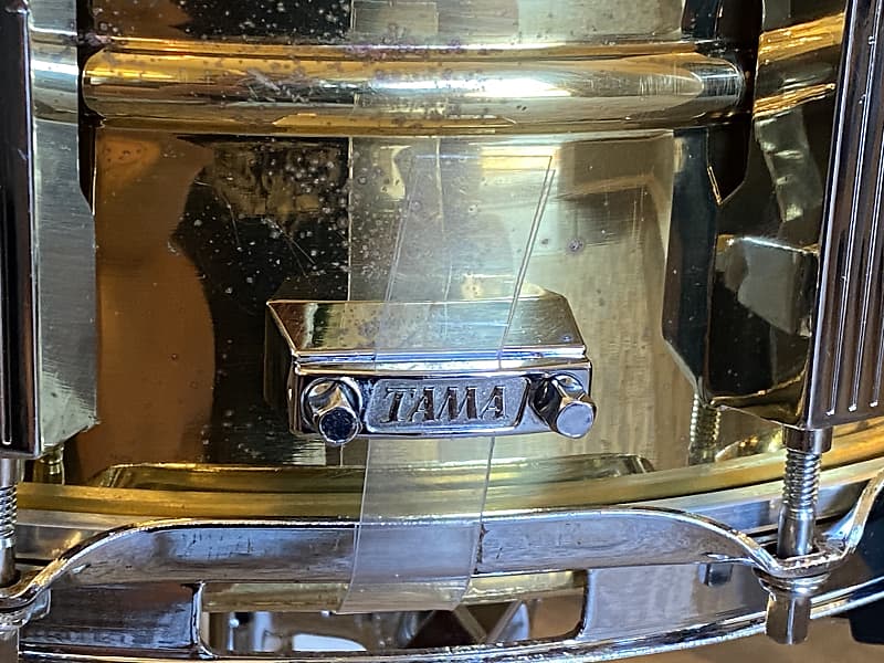 Tama 1990s 6.5x14 Brass Shell Snare Drum, 10-lug, Model PM