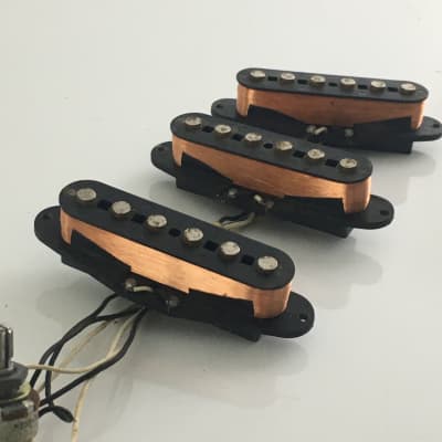 1990s Vintage Fender Japan MIJ Strat Pickup Set Relic Wiring Harness Guitar Pots image 4