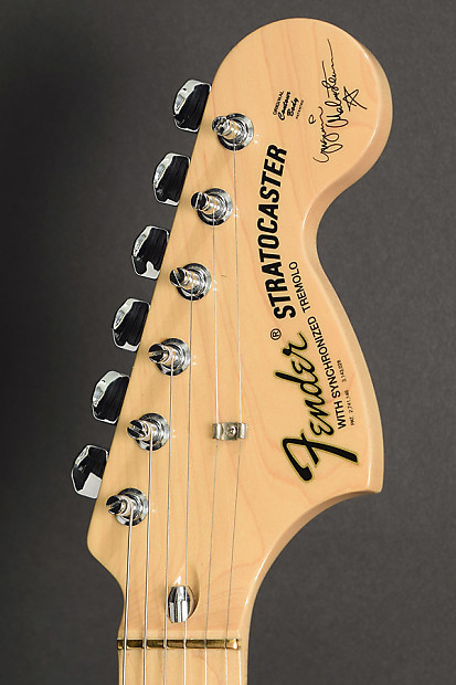 Fender Japan ST-YJM Yngwie Malmsteen Signature Yellow White