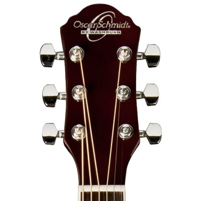 Oscar Schmidt OG2SM Spalted Maple Acoustic Guitar with Strap and Picks image 8
