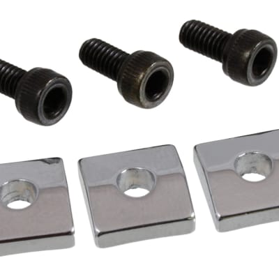 Allparts BP-0116-010 Nut Blocks, Floyd Rose/Schaller Locking Nuts w/ Screws, Chrome for sale