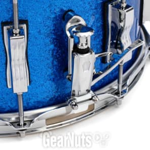 Ludwig Classic Maple Snare Drum - 6.5 x 14-inch - Blue Sparkle image 5