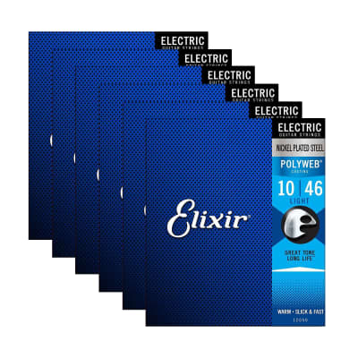 BULK 12 sets Elixir Light Electric Polyweb Coated Anti rust Guitar