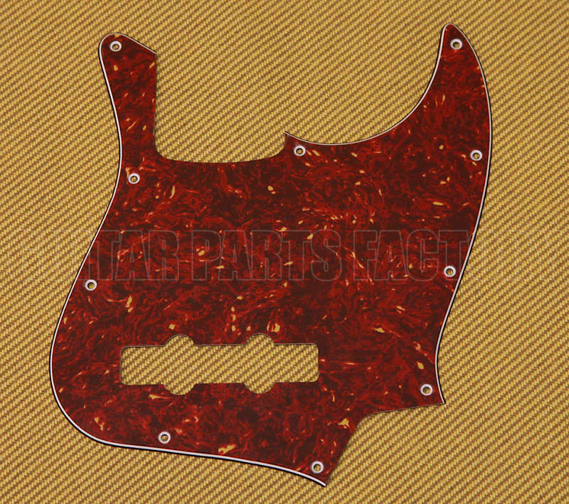 PG-0755-044 Red Tortoise Pickguard for Jazz Bass image 1