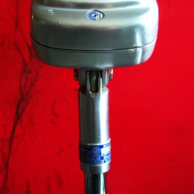 Vintage 1950's Shure 737A crystal super cardioid microphone w period desk stand PROP DISPLAY image 5