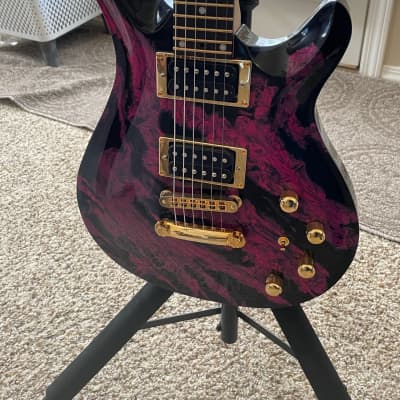 Bunker Guitars Custom David Lawrence 2017 - Red-Maroon and Black Swirl image 21