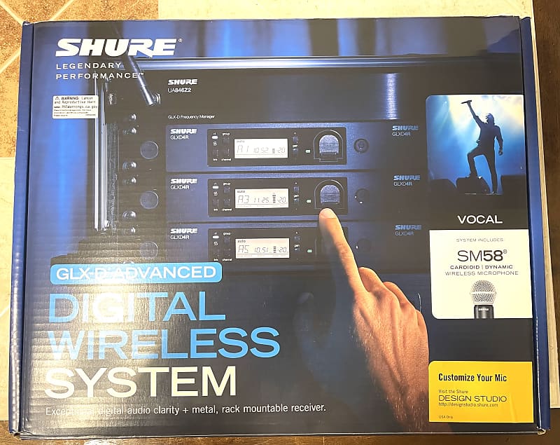 Shure GLXD Advanced Wireless MIC Receiver 2021 BLACK