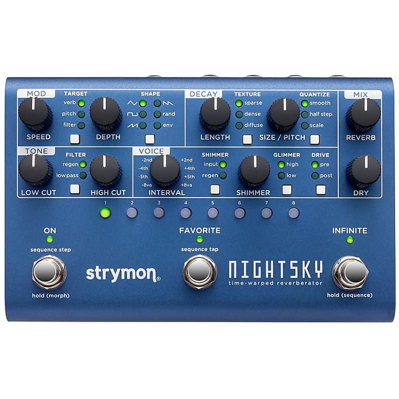 Strymon NightSky Time Warped Reverberator Reverb Guitar Effects Pedal Night Sky image 1