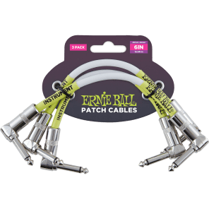 Ernie Ball P06051 6" Angled to Angled Patch Cables (3-Pack)