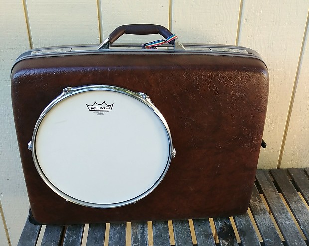 Vintage suitcase store kick drum