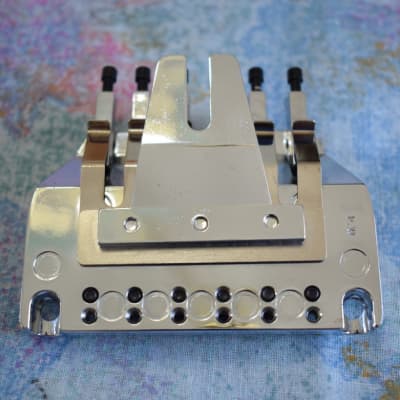 Floyd Rose Speedloader Fixed Bridge - Complete Kit - Ping - 2000's - Chrome - Mint image 3