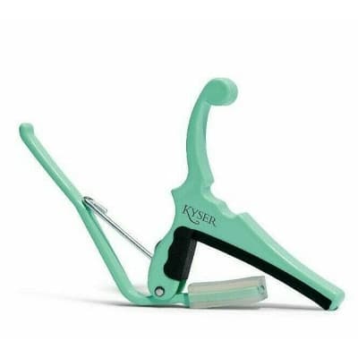 Electric Guitar Capo By Fender/Kyser, 'Quick Change' , Surf Green KGEFSGA image 7