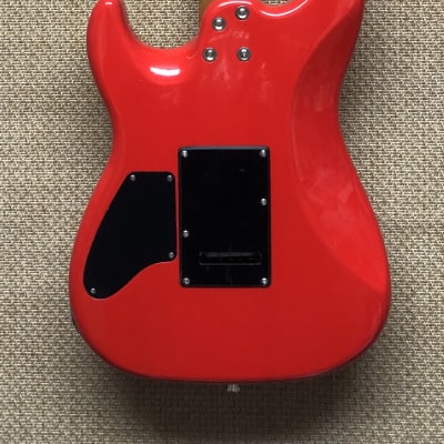Jet Guitars JET JS-700 RD H S-Style, NAMM Guitar, Wilkinson Trem, Red Finish, Roasted Maple Neck, Basswood Body image 3
