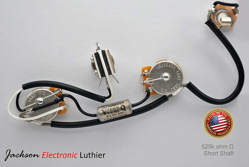 Les Paul Special Epiphone Wiring Harness Custom by JEL 525K Pots Swithcraft 3way Bild 1