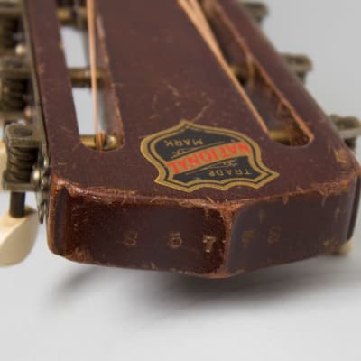 National  Style 1 Tricone Roundneck Resophonic Guitar (1935), ser. #S-5773, original black hard shell case. image 13