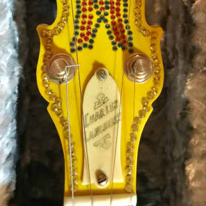 GIBSON Florentine Five string banjo 1927 conversion from tenor 40 hole arch top image 3