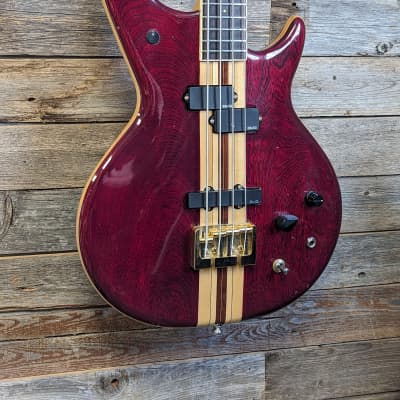 (16498) Daion Power Mark XX-B 4 String Bass '75-'84 - Wine Red image 2