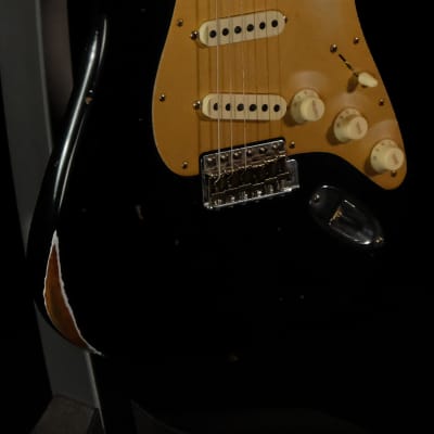 Fender Custom Limited Edition Roasted "Big Head" Stratocaster® Relic®-Rosewood Fingerboard-Aged Black image 3
