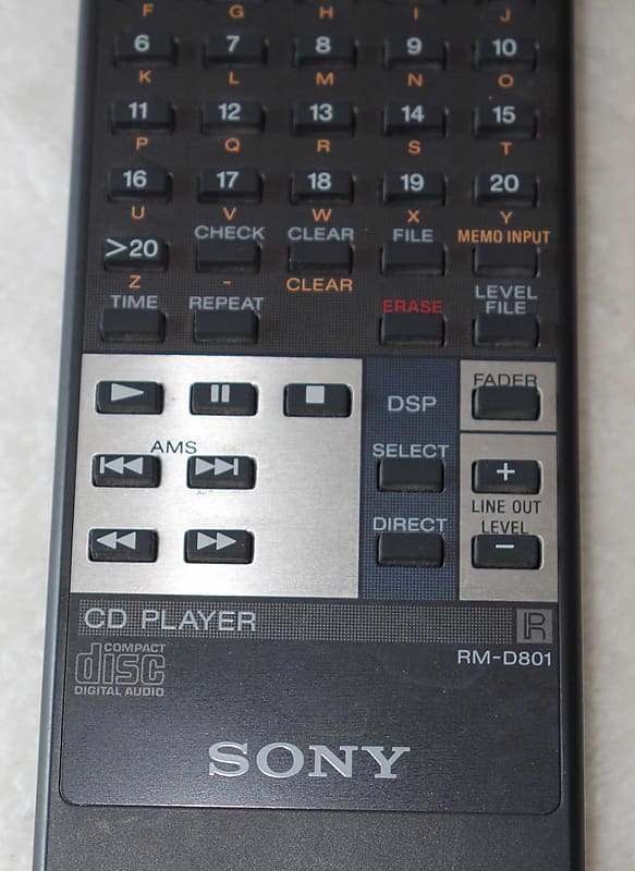 Original SONY RM-D801 Remote for CDP-C701ES CDP-C735 CDP-C801ES CD