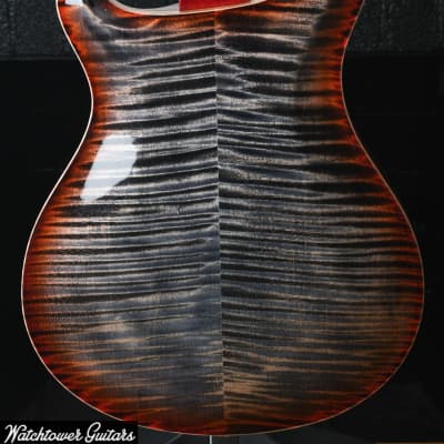 Mint Paul Reed Smith PRS Hollowbody II Piezo 10 Top Charcoal Cherry Burst image 5